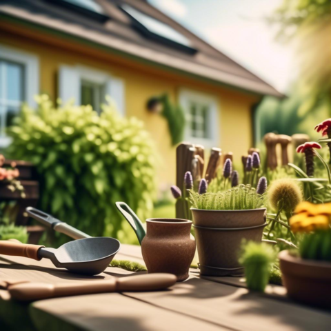 Das Gartenhaus Zum Unterbringen Von Outdoor Utensilien