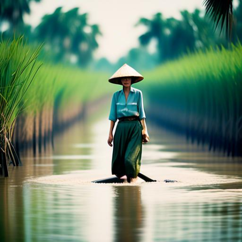 Wie entstehen Flussdeltas wie das Mekong-Delta in Vietnam?