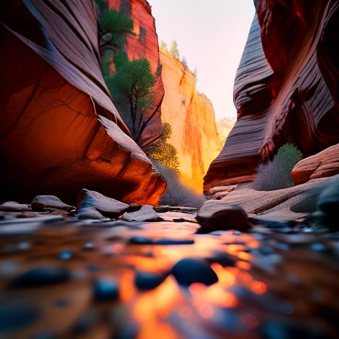 Wie entstehen die rot gefärbten Felsen im Zion-Nationalpark, USA?